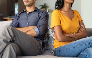 A man and a woman sit beside each other upset with their arms crossed. Looking to work through your relationship issues on your own? Our online relationship therapist will listen to your relationship issues. Begin individual relationship therapy today!